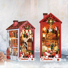 1pc DIY Christmas Gift Luminous Decoration House Model Desktop Ornament