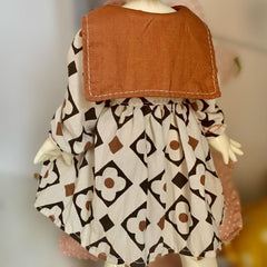Kids Doll Collar Skirt & Navy Collar Jacket Set