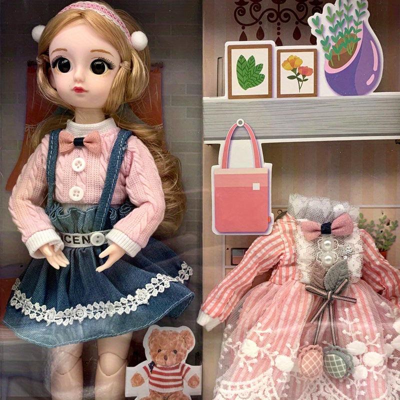 12 Inch 30 48 Cm Window Box Doll With Clothes Shoes Movable Joints Model Girl