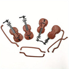 Mini Violin Music Instrument for Dollhouse Scene Model Props Vintage Style