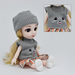 6in Dolls Set of 4 with Clothes Shoes Joints Model for Girl Christmas Gift