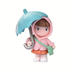 Mini Fish Tank Umbrella Couple Figure Statue Micro Landscape Ornament