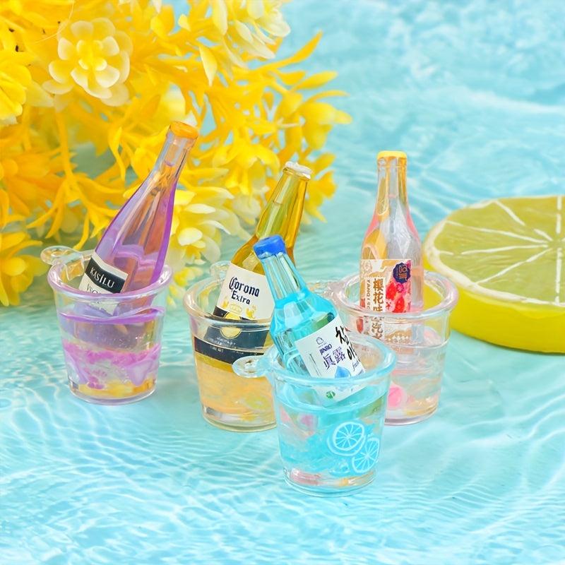 1/12 Dollhouse Wine Bottle Cup Fruit Model DIY Pendant Toy