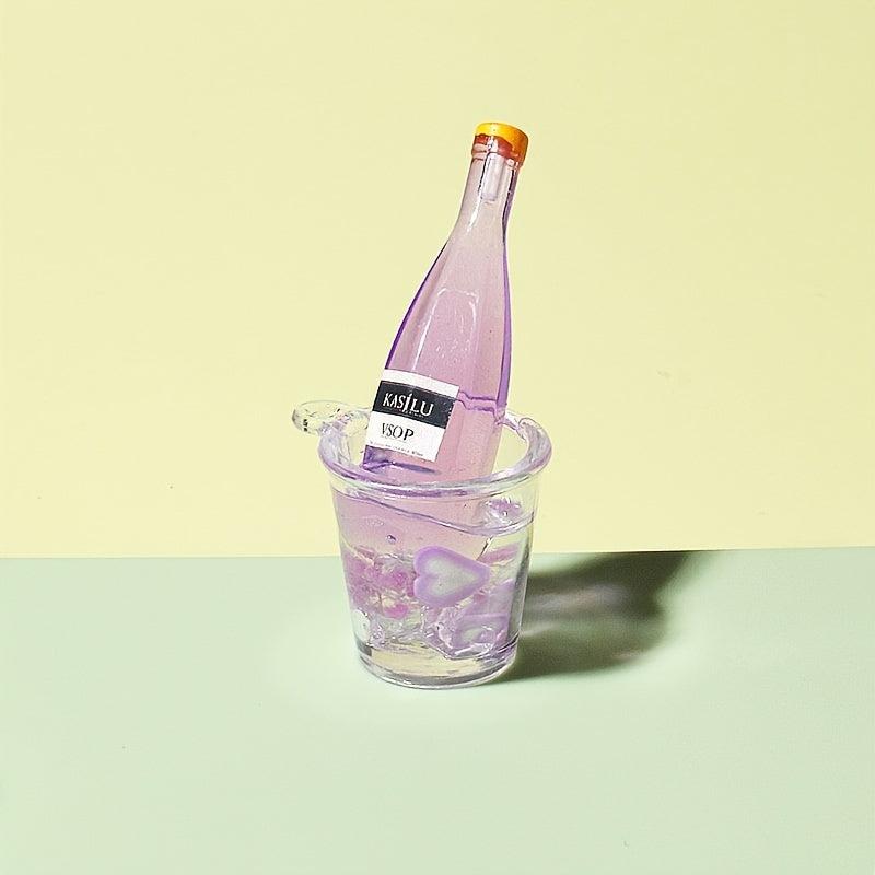 1/12 Dollhouse Wine Bottle Cup Fruit Model DIY Pendant Toy
