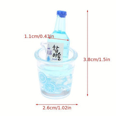 1/12 Dollhouse Wine Bottle Cup Fruit Model DIY Pendant Toy
