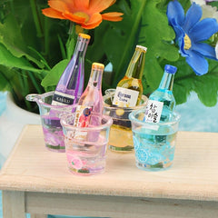 1/12 Dollhouse Wine Bottle Cup Fruit Model DIY Pendant Toy