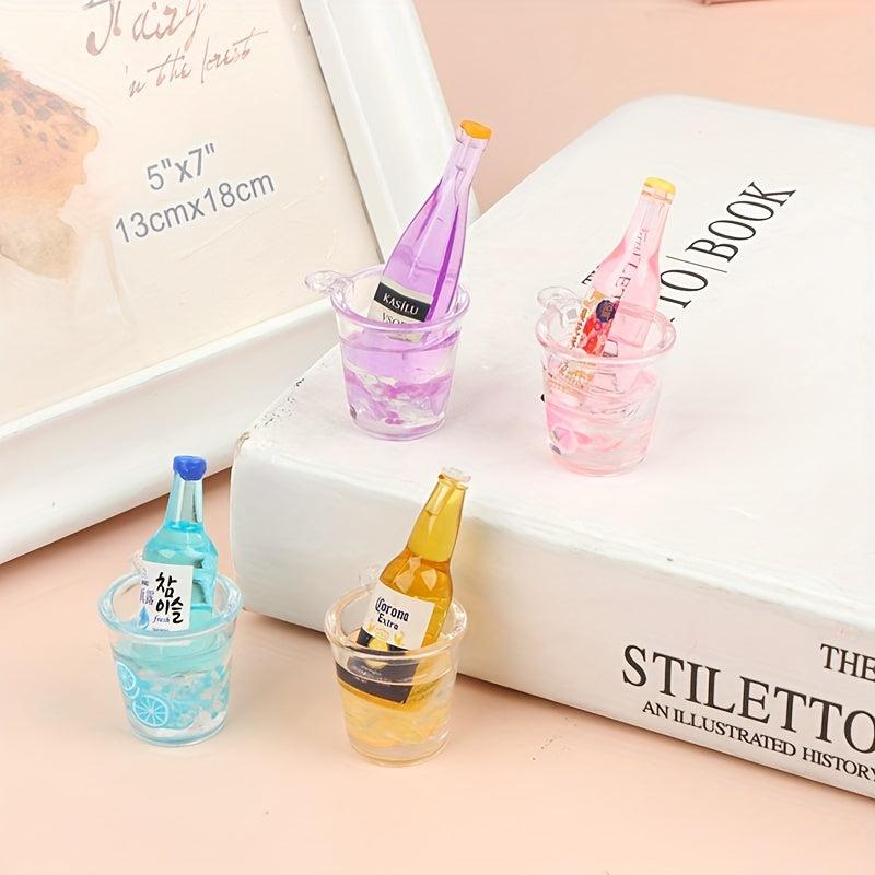 1/12 Dollhouse Wine Bottle Cup Fruit Model DIY Pendant Toy