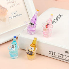 1/12 Dollhouse Wine Bottle Cup Fruit Model DIY Pendant Toy