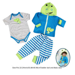 3pcs Little Crocodile Embroidery Doll Clothes Set for Male Doll