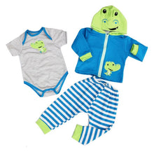 3pcs Little Crocodile Embroidery Doll Clothes Set for Male Doll