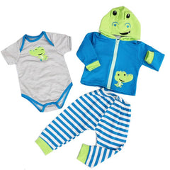 3pcs Little Crocodile Embroidery Doll Clothes Set for Male Doll