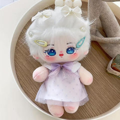7in Hair Doll Nude Hair Girl Plush Figure Doll Skeleton
