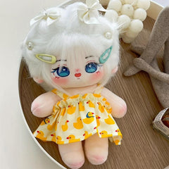7in Hair Doll Nude Hair Girl Plush Figure Doll Skeleton