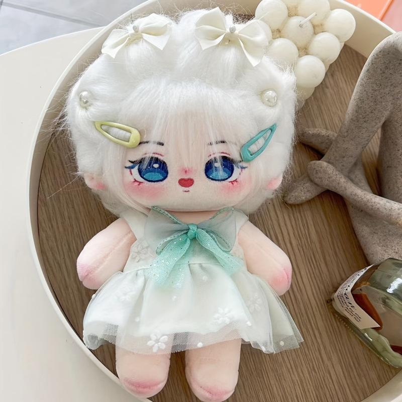 7in Hair Doll Nude Hair Girl Plush Figure Doll Skeleton