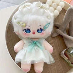7in Hair Doll Nude Hair Girl Plush Figure Doll Skeleton