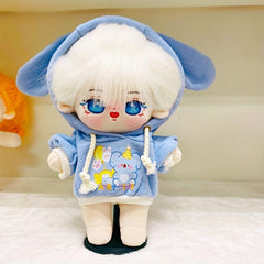 7in Hair Doll Nude Hair Girl Plush Figure Doll Skeleton