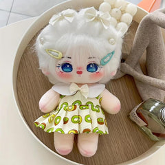 7in Hair Doll Nude Hair Girl Plush Figure Doll Skeleton