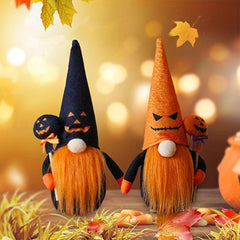Halloween Gnome Doll Pumpkin Faceless Decoration