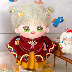 7-inch Cartoon Doll Clothes Girl Dress Shirt Skirt Cloak Suit