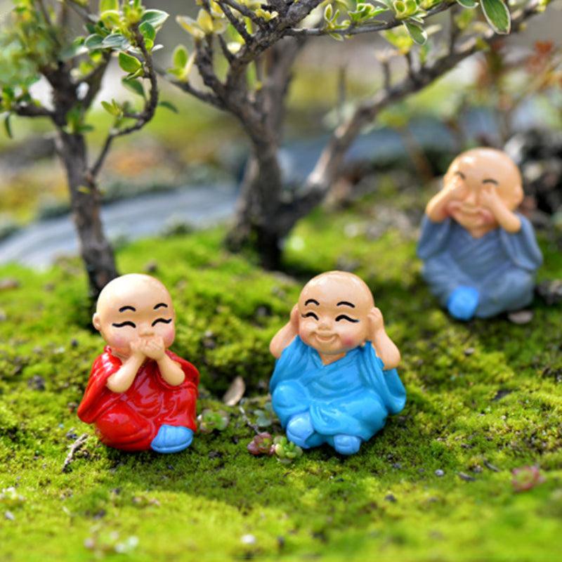 Little Monk Doll Ornaments for Mini Fairy Tale Garden