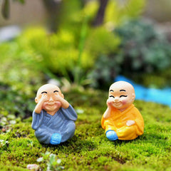 Little Monk Doll Ornaments for Mini Fairy Tale Garden