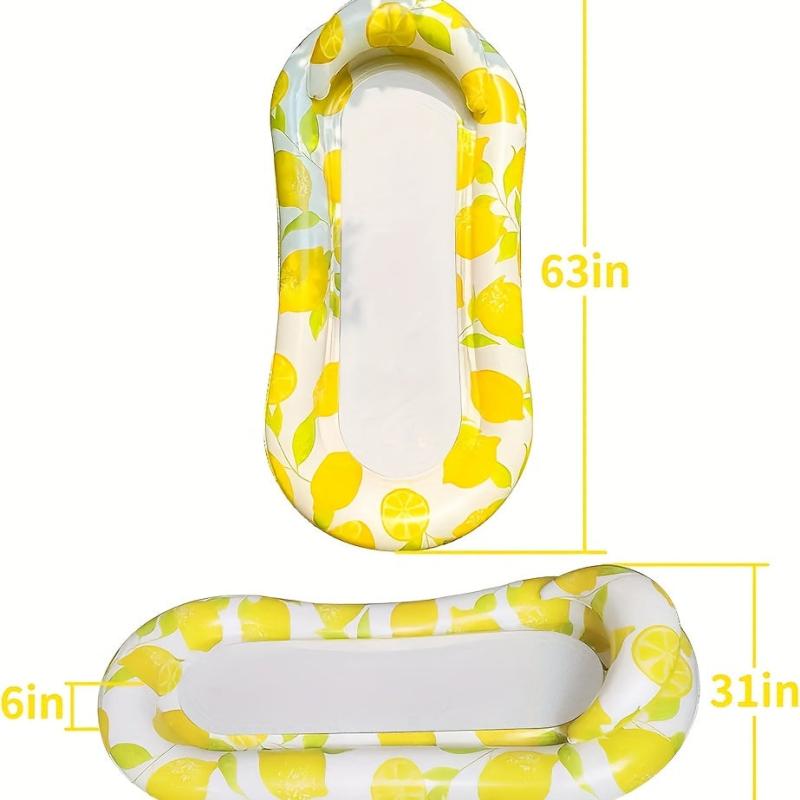 Inflatable Lemon Mesh Floating Row Recliner