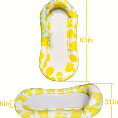 Inflatable Lemon Mesh Floating Row Recliner