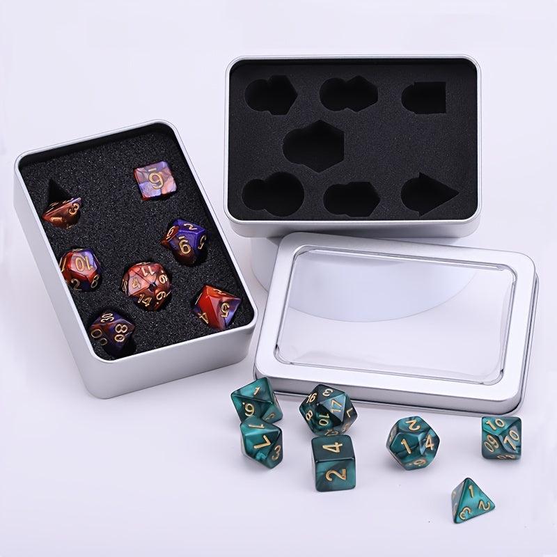 Square Metal Dice Box for Storing Dices - Desktop Game Accessory