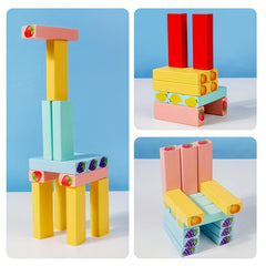 Montessori Wooden Toys Stacked Tower Building Block Games