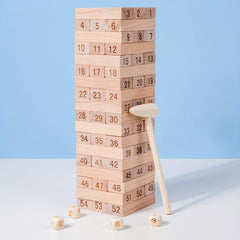 Montessori Wooden Toys Stacked Tower Building Block Games