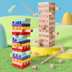 Montessori Wooden Toys Stacked Tower Building Block Games