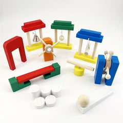 100pcs Colorful Wooden Domino Game Building Blocks Educational Toys