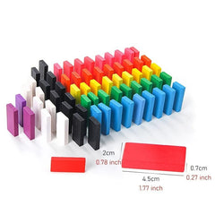 100pcs Colorful Wooden Domino Game Building Blocks Educational Toys
