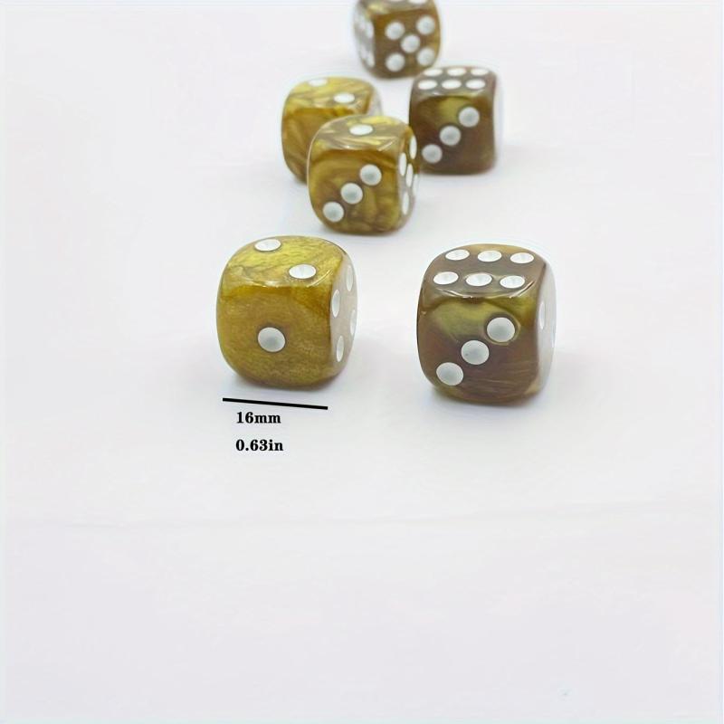 6pcs Pearl Pattern Dice Set Christmas Halloween Gift