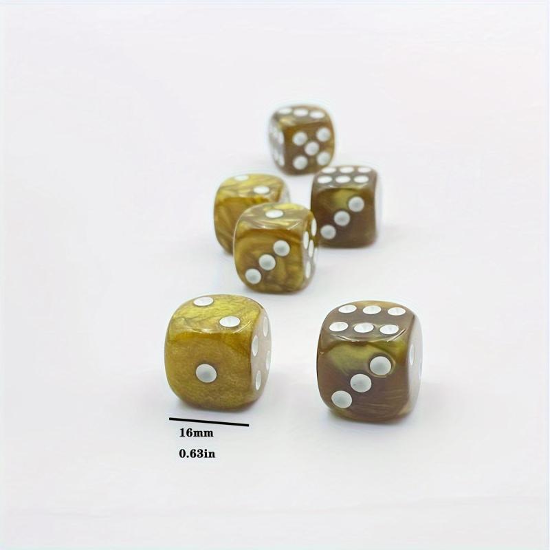 6pcs Pearl Pattern Dice Set Christmas Halloween Gift