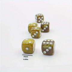6pcs Pearl Pattern Dice Set Christmas Halloween Gift