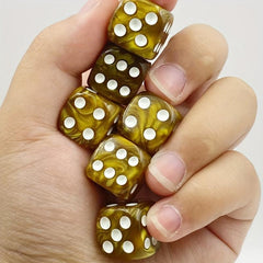 6pcs Pearl Pattern Dice Set Christmas Halloween Gift