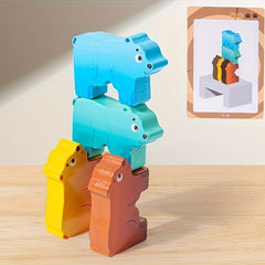 Animal Stacking Wooden Toy Christmas Thanksgiving Gift