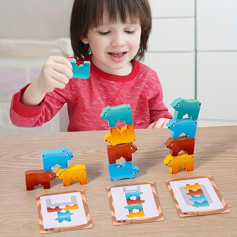 Animal Stacking Wooden Toy Christmas Thanksgiving Gift