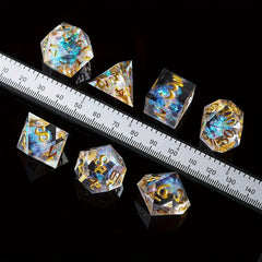 7pcs Sharp Edge Resin Polyhedral Dices For Board Games