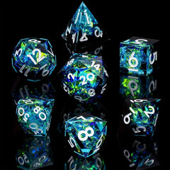 7pcs Sharp Edge Resin Polyhedral Dices For Board Games