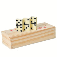 Double Nine Domino Classic Board Game Set Wooden Box Family Game Domino Toy