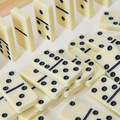 Double Nine Domino Classic Board Game Set Wooden Box Family Game Domino Toy