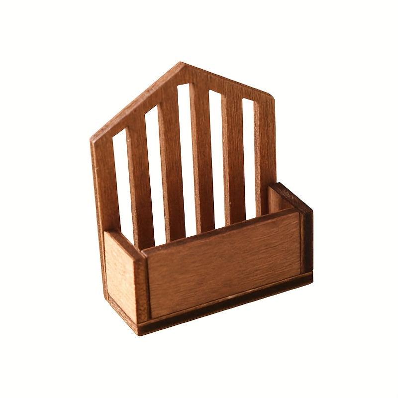 1/12 Dollhouse Wall Mount Shelf Storage Basket Model Home Decor Toy