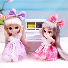 Princess Doll Set for Girls, 6-7in Doll Toys, Interchangeable Doll