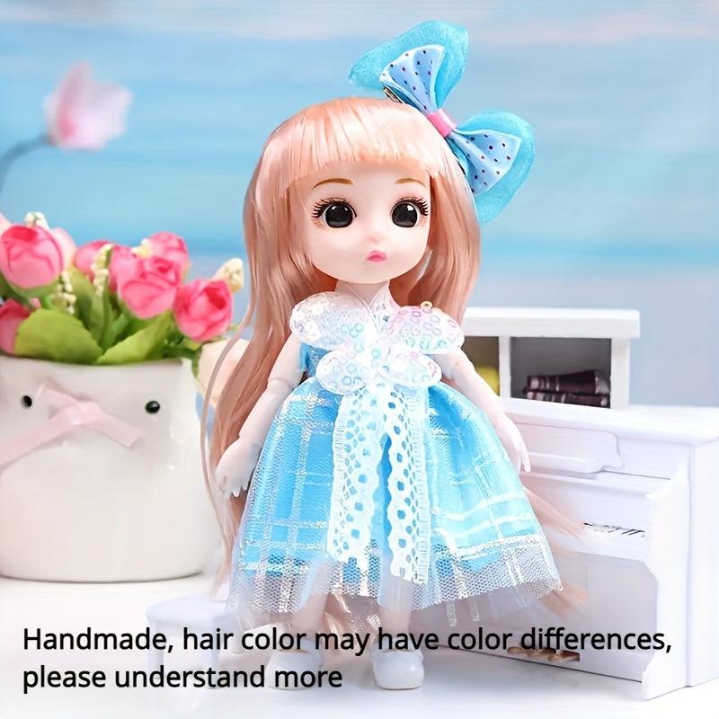 Princess Doll Set for Girls, 6-7in Doll Toys, Interchangeable Doll