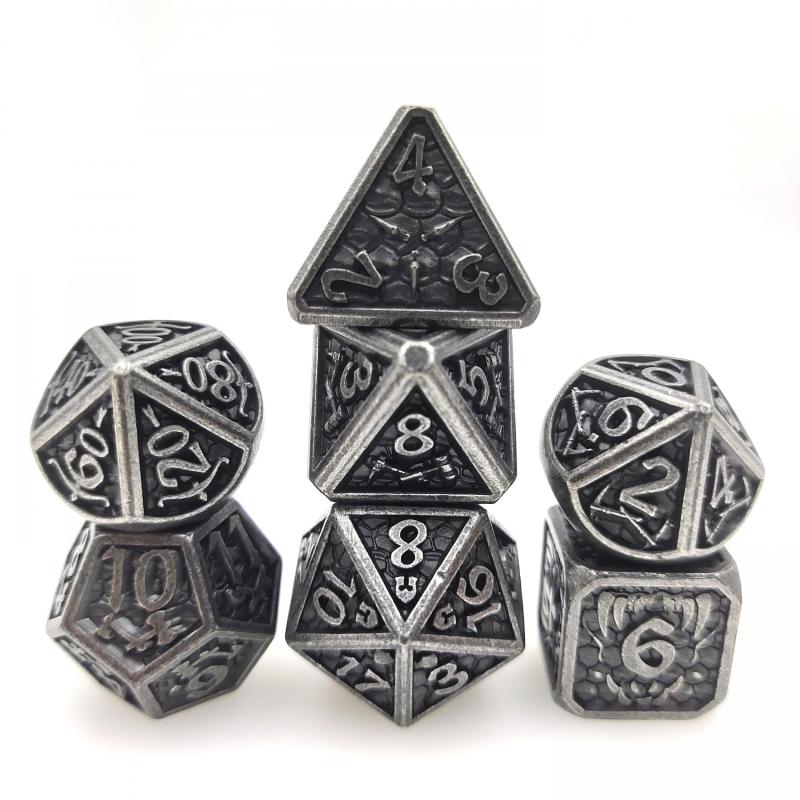 Metal Dice Set for Dragon & Dungeon Dice Dragon TRPG COC 7