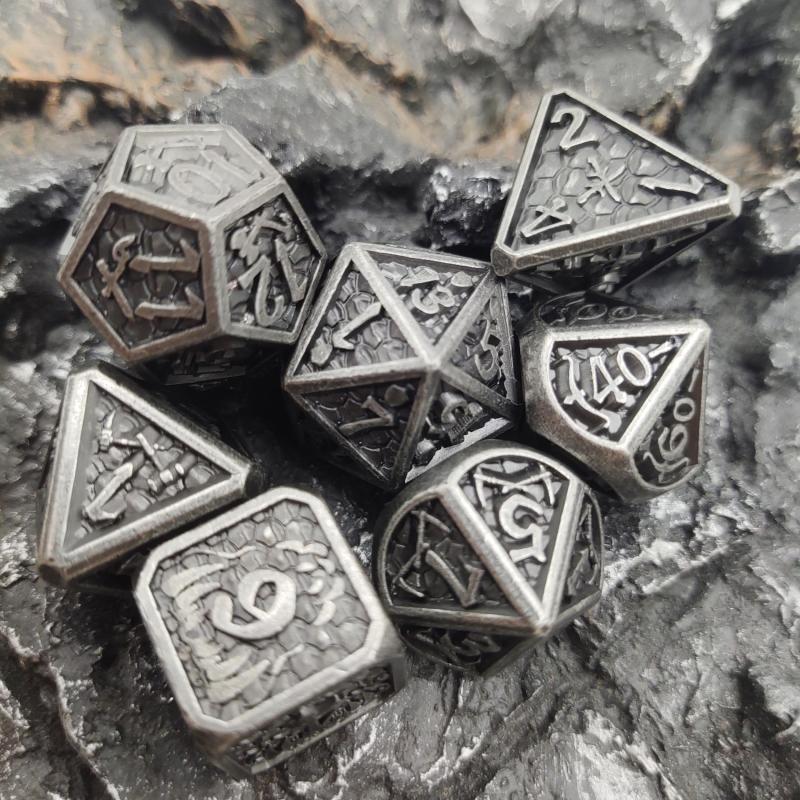 Metal Dice Set for Dragon & Dungeon Dice Dragon TRPG COC 7