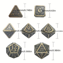 Metal Dice Set for Dragon & Dungeon Dice Dragon TRPG COC 7