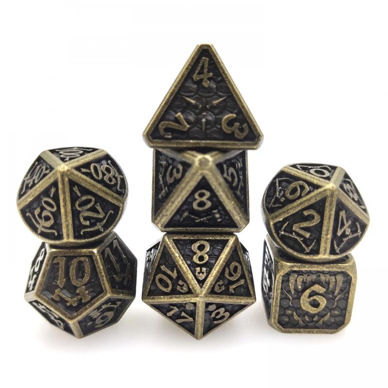 Metal Dice Set for Dragon & Dungeon Dice Dragon TRPG COC 7